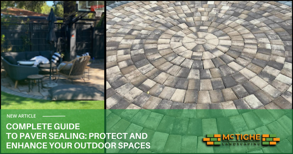 alt="Stunning sealed paver patio demonstrating the protection and enhancement achieved through expert paver sealing" title="Beautiful Sealed Paver Patio">