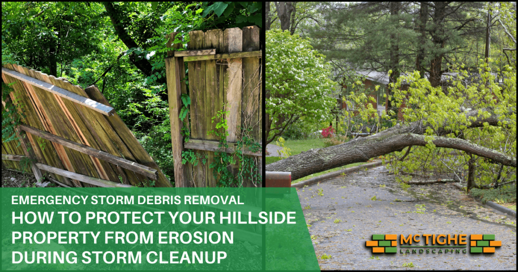 Hillside property storm debris removal in Los Gatos